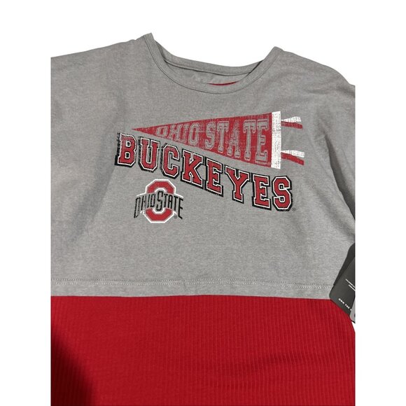 NEW Ohio State Buckeyes Colosseum Tank Top Cropped Tee Layered Shirt Girls M 7-8 - Picture 2 of 9